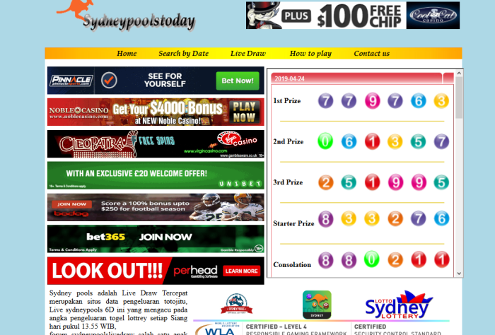 CHUTOGEL - Bagaimana Menebak Angka di Sydney Pools?